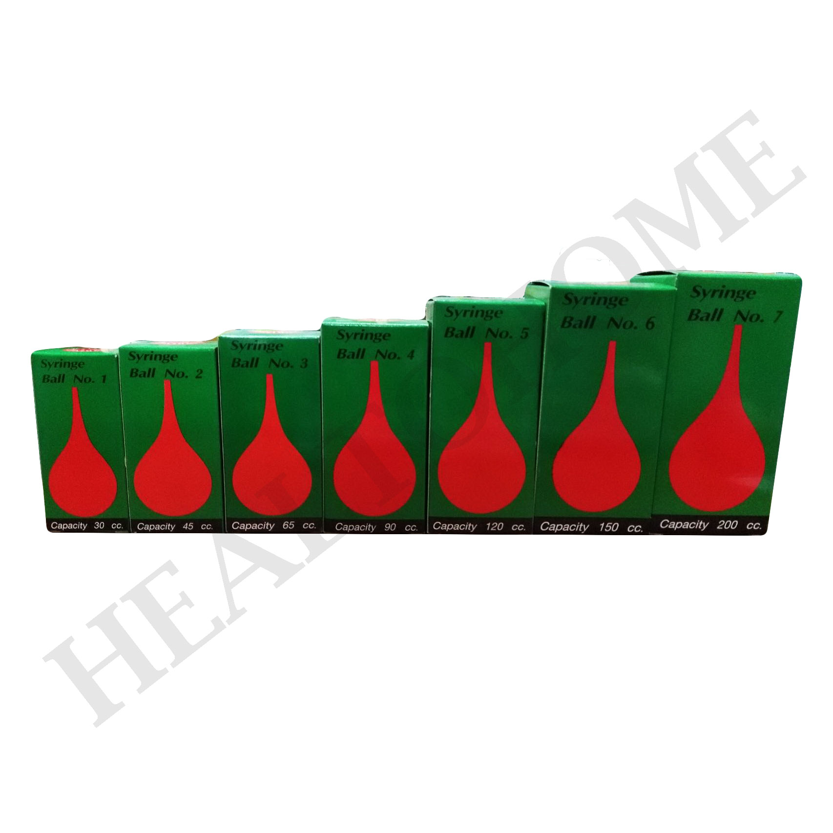 ลูกยางแดง syringe ball เบอร์ 1 ถึง 7