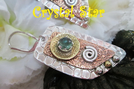 ต่างหูเงิน+Kyanite