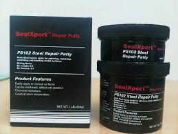 Sealxpert Ps 104 Bronze Repair Putty กาวอีพ๊อกซี่ เนื้อครีมเข้มข้น 2 ส่วนมีเนื้อทองแดงและดีบุกผสม