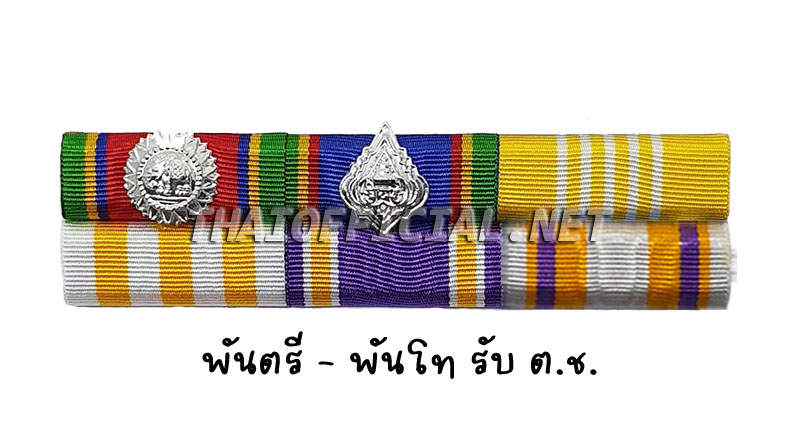 แพรแถบ พันตรี - พันโท ขอ ต.ช.