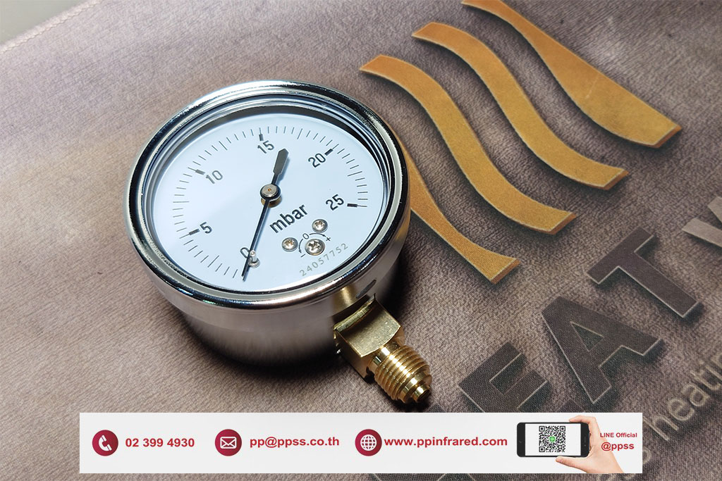 HEATWAVE Pressure Gauge 0-25 mbar l เกจวัดแรงดันแก๊สช่วงแรงดันต่ำ