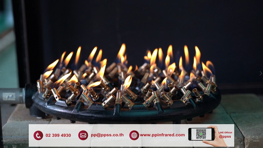 หัวเตาแก๊ส JB88 Jet Gas Burner 700,000 BTU/hr ขนาด Ø 520 มม. สำหรับถังต้มอุตสาหกรรม
