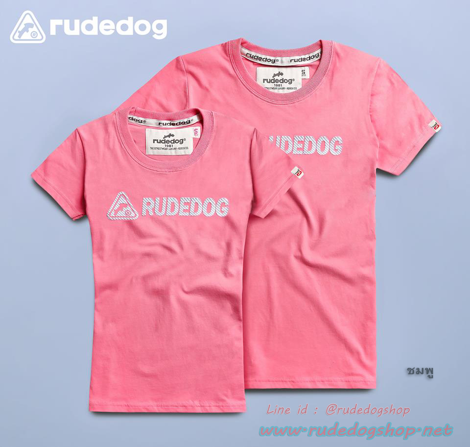 เสื้อยืดแขนสั้นผู้หญิง rudedog รุ่น Winner (วินเนอร์) สีชมพู