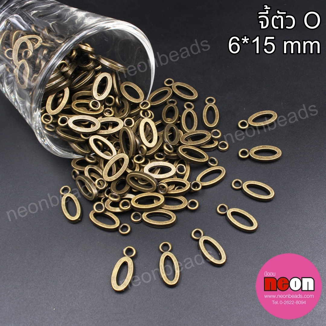 NO.73.จี้ตัว Oขนาด6*15มิล.