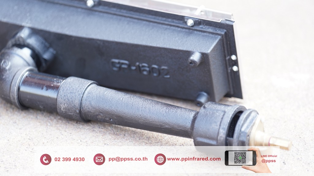 หัวเตาอินฟราเรด SUNSRAYS GR-1602 6.3kW ชนิดเหล็กหล่อ ขนาด 570x130x170