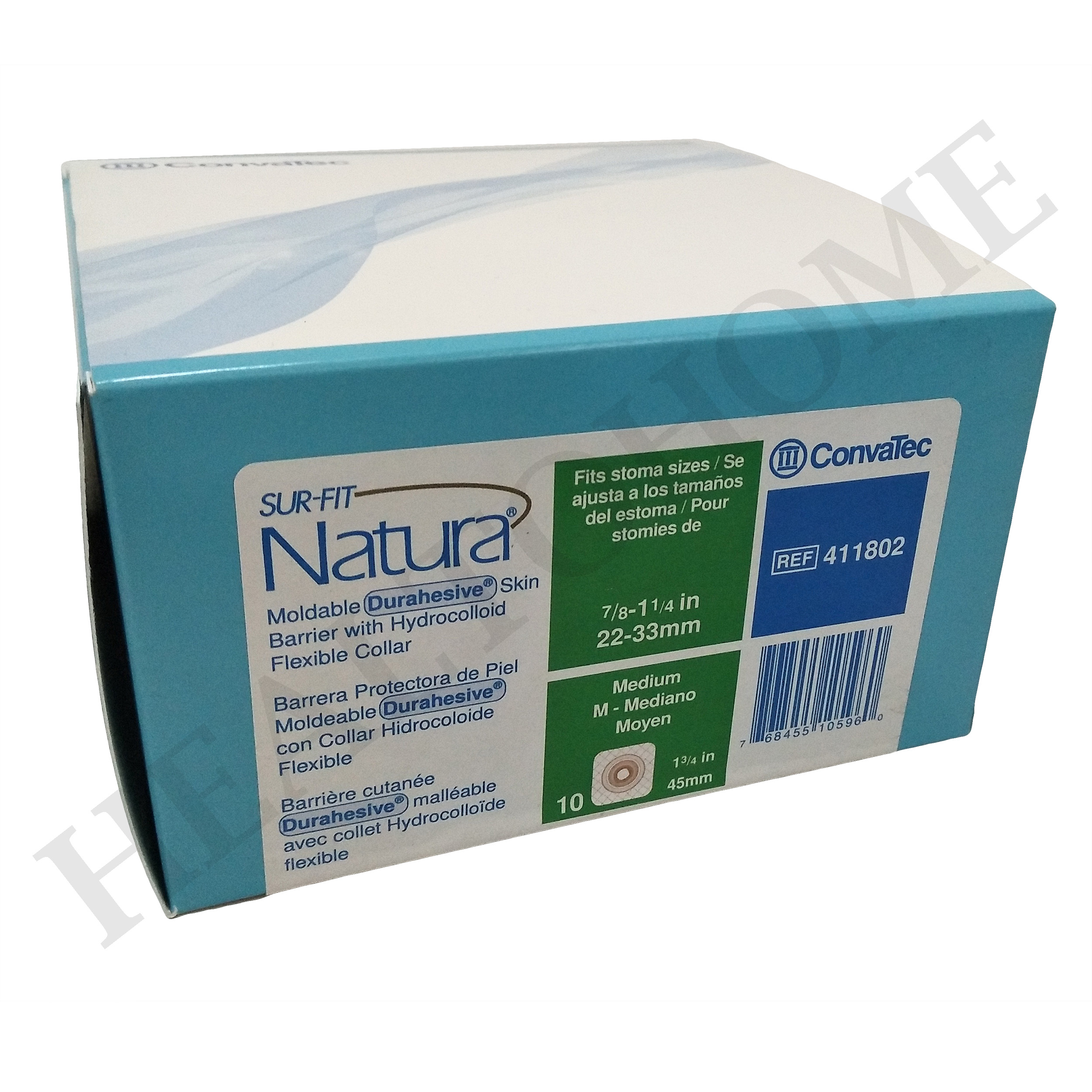 Convatec Sur-Fit Natura Flat Moldable แป้นสำหรับติดถุงหน้าท้อง แบบปั้นแต่ง (เฉพาะแป้น ไม่รวมถุง)