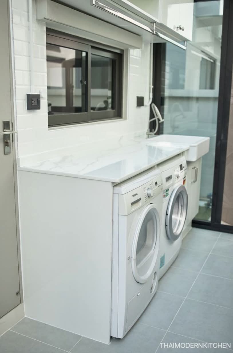 #pantry ส่วนซักล้าง ราคา 45000 top หินตามภาพ