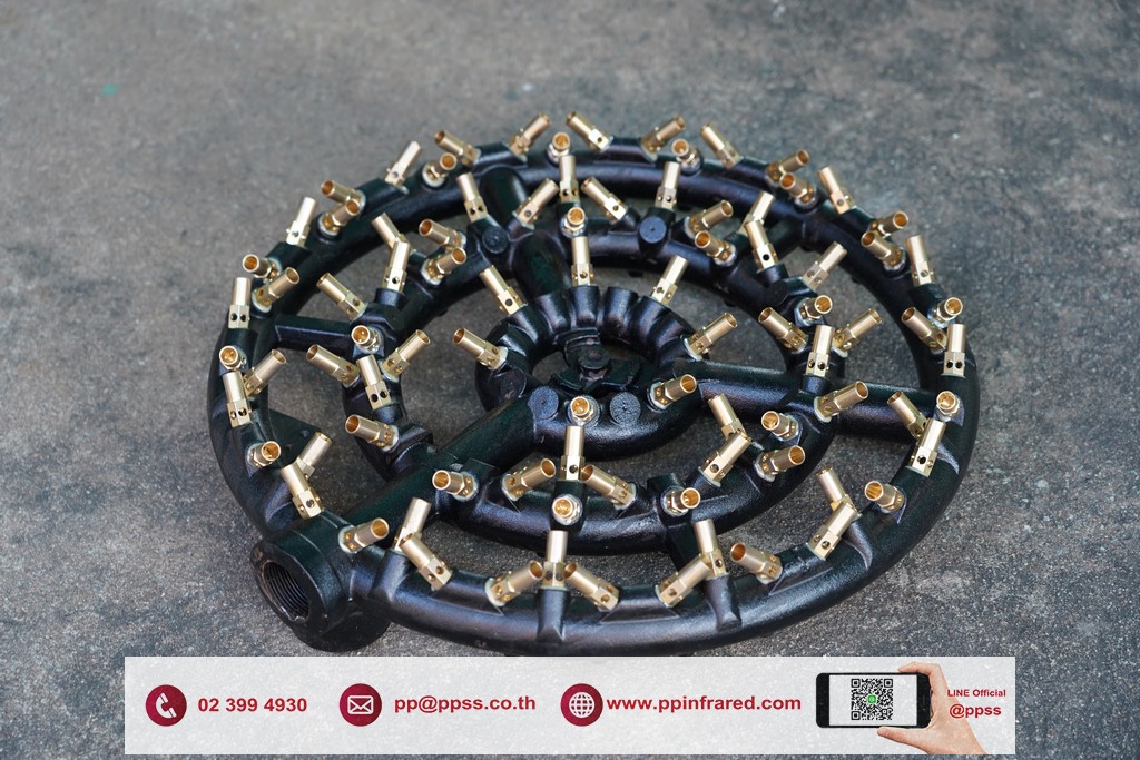 หัวเตาแก๊ส JB88 Jet Gas Burner 880,000 BTU/hr ขนาด Ø 520 มม. สำหรับถังต้มอุตสาหกรรม