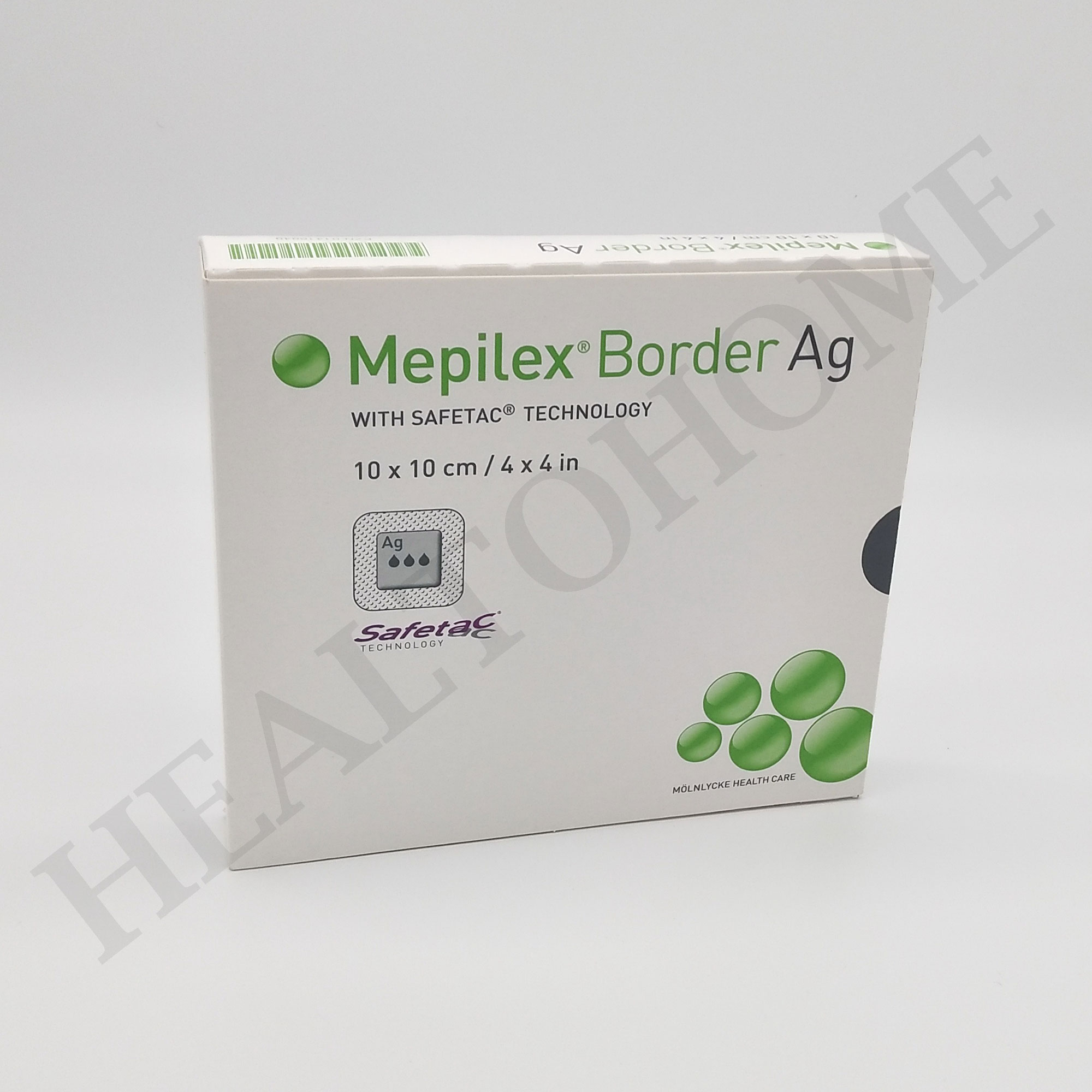 Mepilex Border Ag 10x10 cm แผ่นแปะแผลกดทับ