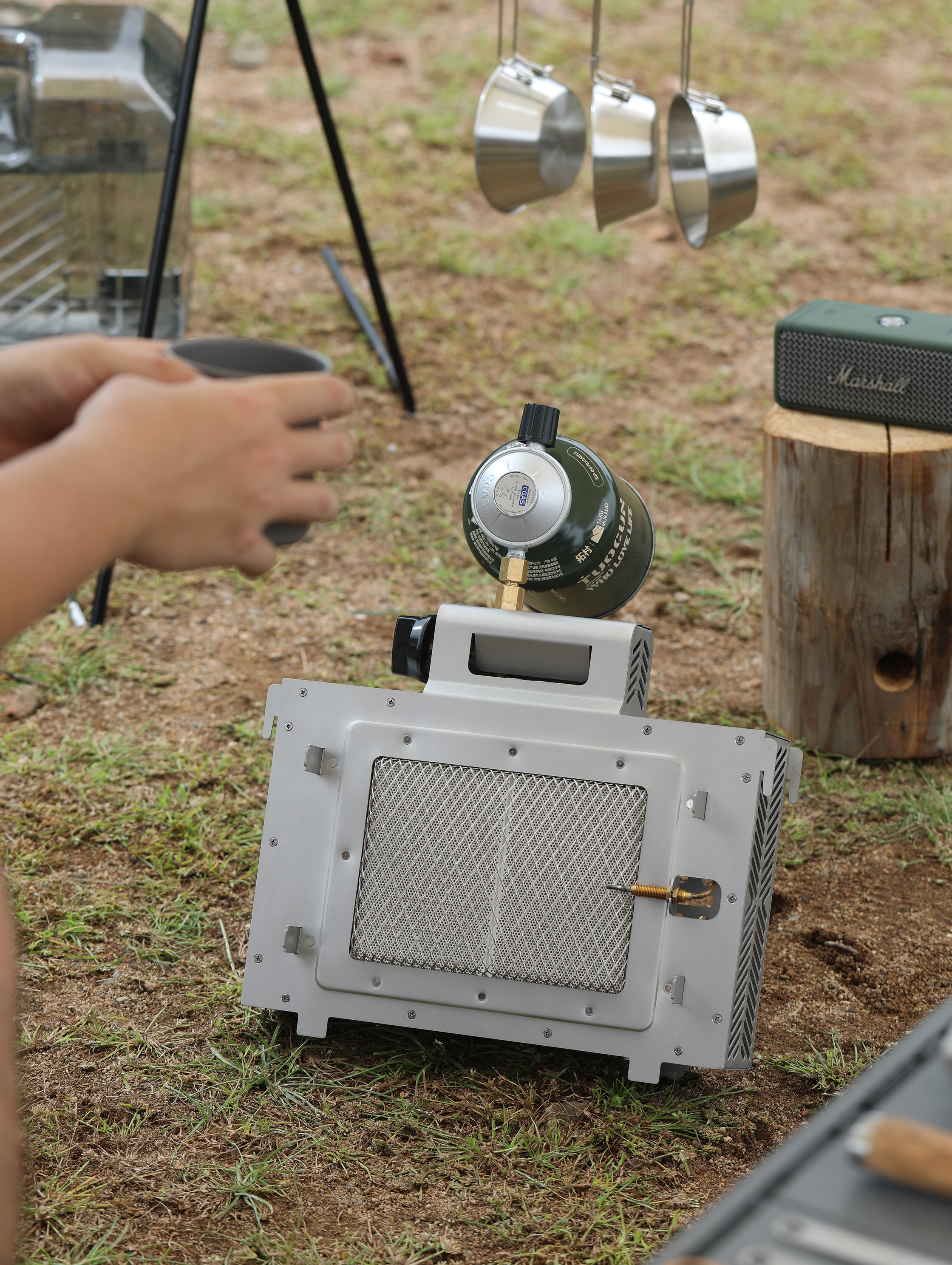 KOMPAC x PYB-2P X1 EXPLORER SERIES Detachable Gas Stesk Grill l เตาย่างแก๊สอินฟาเรด แสตนเลนพรีเมี่ยม สำหรับแคมป์ปิ้ง