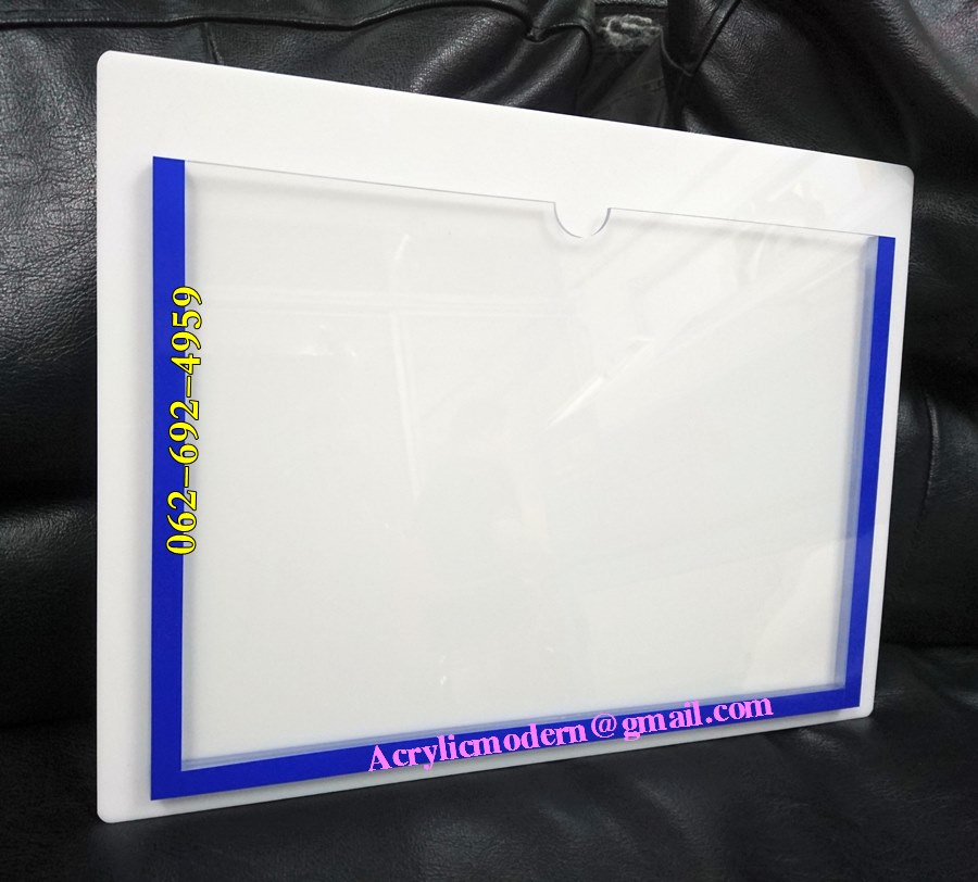 ป้ายสอดกระดาษแบบกั้นขอบA4แนวนอน