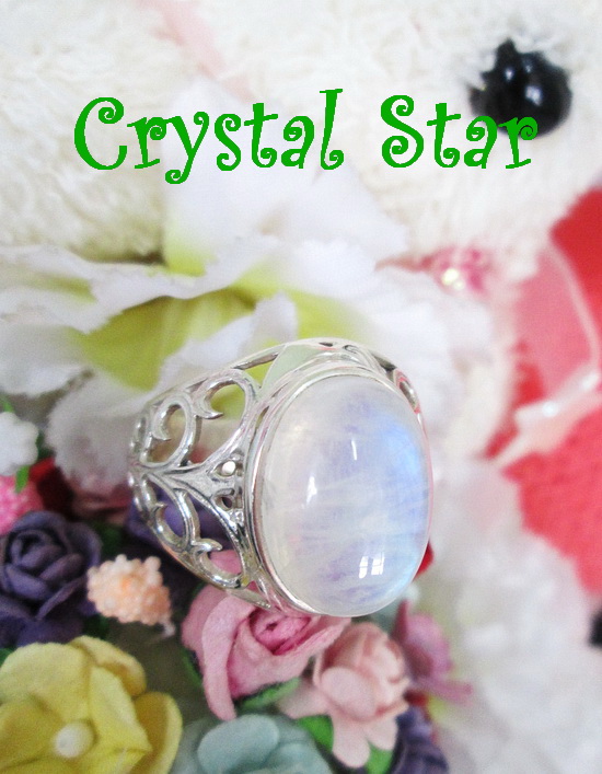 แหวนเงินมูนสโตน เกรด A