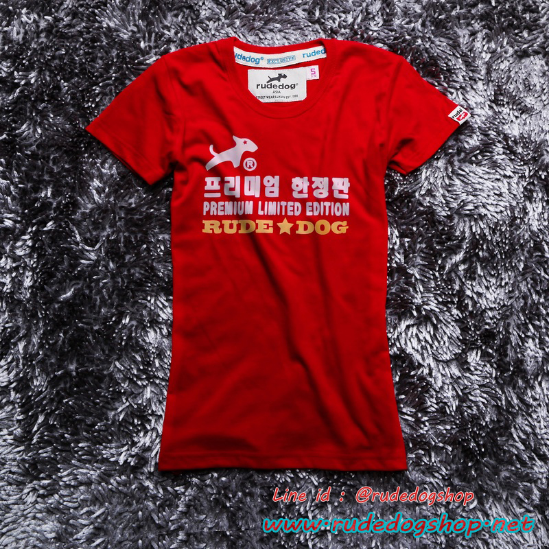 เสื้อยืด Rudedog ผู้หญิง รุ่น Japan สีแดง
