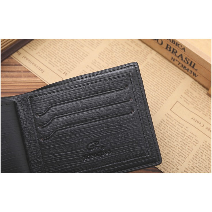 กระเป๋าสตางค์ผู้ชาย MS210 สีดำ