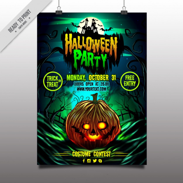 โปสเตอร์ Poster สไตล์การออกแบบดีไซน์เกี่ยวกับเทศกาลฮาโลวีนและตกแต่งด้วยฟักทองผีทำให้ดูกลมกลืนเกี่ยวกับวันฮาโลวีน โปสเตอร์ ไว้สำหรับ แจ้งประชาสัมพันธ์กิจกรรม // ตัวอย่างดีไซน์ โปสเตอร์ Poster โปสเตอร์โฆษณา โปสเตอร์สวยๆ Chill Shop Package
