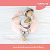 หมอนให้นม 2in1 เป็นทั้งหมอนฝึกนั่งและ หมอนรองให้นม สีชมพู รุ่นใหม่ เพิ่มหมอนรองศีรษะเด็กทารก