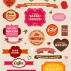 ฉลากอาหาร ของกิน สไตล์การออกแบบดีไซน์แบบใช้สีหวานๆ ฉลากไว้ใช้แปะกับแพคเกจเบอเกอรี่,ขนม,เค้ก // ตัวอย่างดีไซน์ สติ๊กเกอร์ฉลาก Chill Shop Package