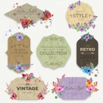 ฉลากเครื่องสำอางค์และสุขภาพอนามัย สไตล์การออกแบบดีไซน์แบบวินเทจทำให้ดูน่าสนใจมากยิ่งขึ้น ฉลากไว้ใช้แปะกับแพคเกจเครื่องสำอางค์,ขวดครีมบำรุงผิว // ตัวอย่างดีไซน์ สติ๊กเกอร์ฉลาก Chill Shop Package