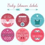 ฉลากแม่และเครื่องใช้ของเด็ก สไตล์การออกแบบดีไซน์แบบใช้สีสันที่สดุดตาสวยงาม ฉลากไว้ใช้แปะกับของเล่น,ของใช้เด็ก // ตัวอย่างดีไซน์ สติ๊กเกอร์ฉลาก Chill Shop Package