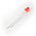 LED 3มิล แสงแดง เลนส์แดงขุ่น 500mcd LITE-ON (1,000 หลอด)