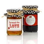 ไอเดียสำหรับการพิมพ์ สติ๊กเกอร์ฉลากสินค้า // สไตล์การออกแบบ ดีไซน์แบบดูมีสีสันสดใส น่ามอง ฉลากไว้ใช้สำหรับ แปะกับโหลแยมผลไม้