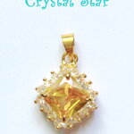 จี้คริสตัลสีบุศราคัม