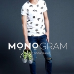 เสื้อยืดแขนสั้น Rudedog รุ่น MonoGram Size L