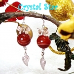 ต่างหูเงินและคาร์นีเลียน