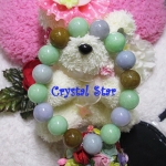 สร้อยข้อมือหยกสีผสม