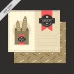 โปสการ์ด Postcard สไตล์การออกแบบดีไซน์ตกแต่งโปสการ์ดด้วยลวดลายเกี่ยวกับขนมทำให้โปสการ์ดน่าสนใจมากขึ้น โปสการ์ด ไว้สำหรับ ส่งบทความถึงคนสำคัญ // ตัวอย่างดีไซน์ โปสการ์ด Postcard พิมพ์โปสการ์ด โปสการ์ดสวยๆ Chill Shop Package