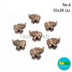 อะคริลิกสีทองเหลือง#4.ช้างมาลี32*28mm.