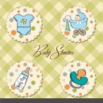 ฉลากแม่และเครื่องใช้ของเด็ก สไตล์การออกแบบดีไซน์แบบใช้สีสันที่สดุดตาสวยงาม ฉลากไว้ใช้แปะกับของใช้เด็ก // ตัวอย่างดีไซน์ สติ๊กเกอร์ฉลาก Chill Shop Package