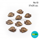 อะคริลิกสีทองเหลือง#10.ปลาตะเพียนใหญ่37*25mm.