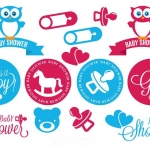 ฉลากแม่และเครื่องใช้ของเด็ก สไตล์การออกแบบดีไซน์แบบใช้สีสันที่สดุดตาสวยงาม ฉลากไว้ใช้แปะกับของใช้ทั่วไปสำหรับเด็ก // ตัวอย่างดีไซน์ สติ๊กเกอร์ฉลาก Chill Shop Package