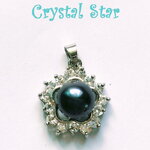 จี้มุกน้ำจืดสีเทา