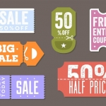 ฉลากกิจกรรมต่างๆและโปรโมชั่น สไตล์การออกแบบดีไซน์แบบใช้สีสันที่สวยงามสดุดตา ฉลากไว้ใช้แปะกับคูปองส่วนลด // ตัวอย่างดีไซน์ สติ๊กเกอร์ฉลาก Chill Shop Package