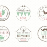 ฉลากแม่และเครื่องใช้ของเด็ก สไตล์การออกแบบดีไซน์แบบเรียบๆแต่มีสไตล์ ฉลากไว้ใช้แปะกับของใช้ทั่วไปสำหรับเด็ก // ตัวอย่างดีไซน์ สติ๊กเกอร์ฉลาก Chill Shop Package