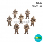 ลูกปัดอะคริลิกสีทองเหลืองNo.33.พระพิฆเนศ60*33mm.