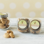 ไอเดียสำหรับการพิมพ์ สติ๊กเกอร์ฉลากสินค้า // สไตล์การออกแบบ ดีไซน์แบบการใช้สีหวานๆพาสเทส ทำให้ดูสบายตา ฉลากไว้ใช้สำหรับ แปะกับฝาโหลใบเล็ก,โหลใส่ขนม