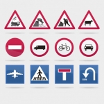 ฉลากป้ายแจ้งประกาศเตือน สไตล์การออกแบบดีไซน์แบบเรียบๆแต่มีสไตล์ ฉลากไว้ใช้กับป้ายเตือนบนท้องถนนเพื่อความปลอดภัย // ตัวอย่างดีไซน์ สติ๊กเกอร์ฉลาก Chill Shop Package