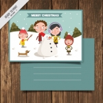 โปสการ์ด Postcard สไตล์การออกแบบดีไซน์โปสการ์ดด้วยการ์ตูนรูปครอบครัวสุขสันต์ทำให้ดูโดดเด่นสดุดตา โปสการ์ด ไว้สำหรับ ส่งบทความถึงคนสำคัญ // ตัวอย่างดีไซน์ โปสการ์ด Postcard พิมพ์โปสการ์ด โปสการ์ดสวยๆ Chill Shop Package