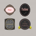 ฉลากเสื้อผ้าแฟชั่น สไตล์การออกแบบดีไซน์แบบใช้สีสันที่สดุดตาสวยงาม ฉลากไว้ใช้แปะกับแพจเกจเครื่องแต่งกายสำหรับผู้หญิง // ตัวอย่างดีไซน์ สติ๊กเกอร์ฉลาก Chill Shop Package