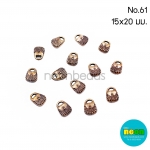 อะคริลิกสีทองเหลืองNo.61.กระเป๋าจิ๋ว15*20mm.