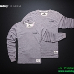 เสื้อยืดแขนยาวผู้หญิง Rudedog รุ่น President สีเทาอ่อน