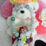 สร้อยข้อมือหยกสีเขียวอ่อนแกะสลักรูปถุงเงิน