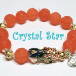 สร้อยข้อมืออาเกตสีแดงแกะสลัก