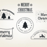 ฉลากกิจกรรมต่างๆและโปรโมชั่น สไตล์การออกแบบดีไซน์แบบเรียบๆแต่มีสไตล์ ฉลากไว้ใช้แปะกับกล่องของขวัญเทศกาลวันคริสต์มาส // ตัวอย่างดีไซน์ สติ๊กเกอร์ฉลาก Chill Shop Package