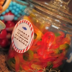 ไอเดียสำหรับการพิมพ์ สติ๊กเกอร์ฉลากสินค้า // สไตล์การออกแบบ ดีไซน์เรียบๆ ใสๆ ฉลากใช้สำหรับ แปะกับขวดโหลใส่ขนม