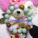 สร้อยข้อมือหยกสีผสม