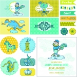 ฉลากแม่และเครื่องใช้ของเด็ก สไตล์การออกแบบดีไซน์แบบสไตล์วินเทจทำให้ดูทันสมัยมากขึ้น ฉลากไว้ใช้แปะกับของใช้สำหรับเด็ก // ตัวอย่างดีไซน์ สติ๊กเกอร์ฉลาก Chill Shop Package